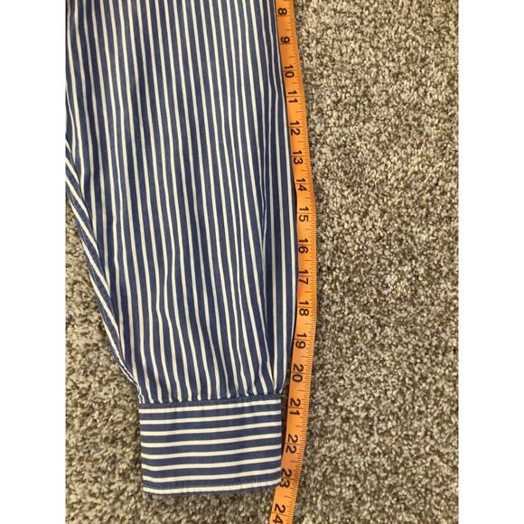 Lyle & Scott button up Blue White Striped shirt size L - Picture 10 of 10
